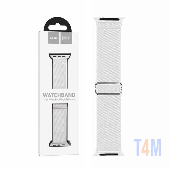 Hoco Elastic Nylon Bracelet WA04 Fashion Series (42/44/45/49mm) for iWatch White